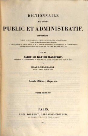 Dictionnaire de droit public et administratif, 2