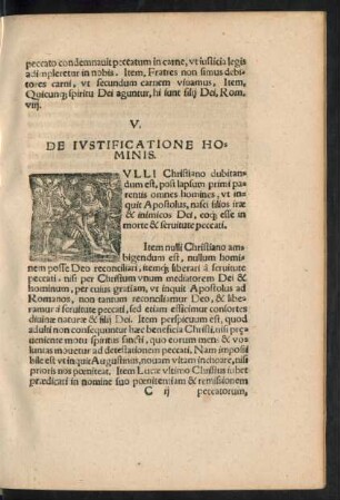 V. De Iustificatione Hominis.