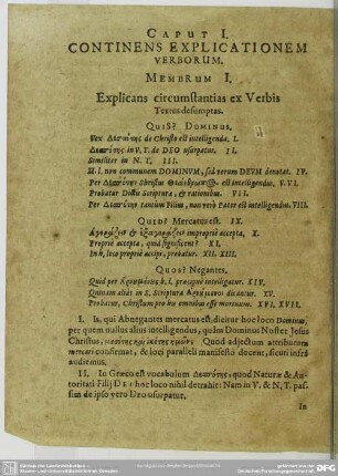 Caput I. Continens Explicationem Verborum