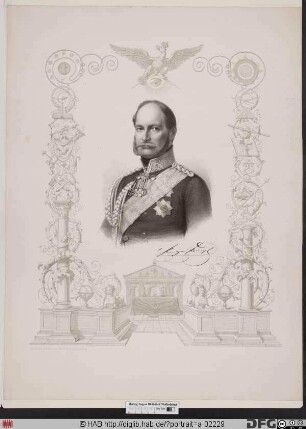 Bildnis (Friedrich) Wilhelm I. (Ludwig), 1861 König von Preußen u. 1871 Deutscher Kaiser