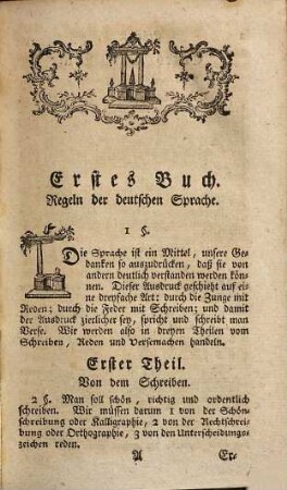 Regeln vom Schreiben, Reden und Versemachen in deutscher Sprache : Nebst e. Wörterbuche zum Gebrauche d. wirzburgischen Schulen