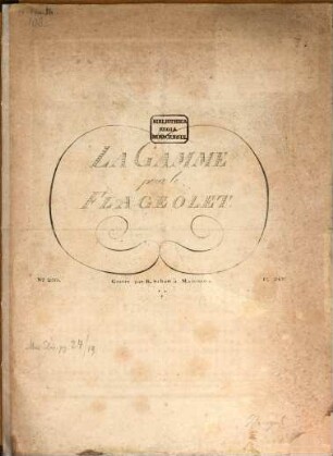 La Gamme pour le Flageolett