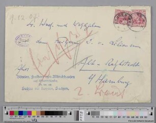 Brief an Börries von Münchhausen.