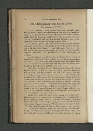 Eine Erinnerung aus Sierra Leone.