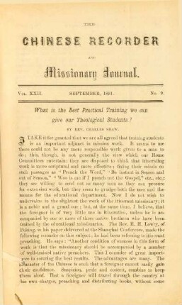 No. 9. September, 1891
