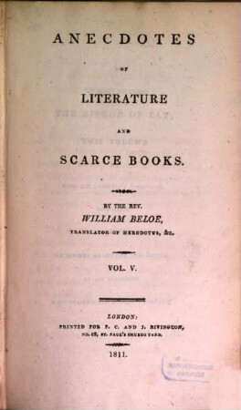 Anecdotes of literature and scarce books, 5