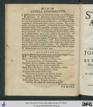 Annexa Respondentis.