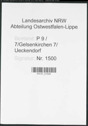 Sterberegister Standesamt Gelsenkirchen 7 Ueckendorf