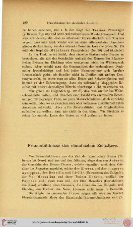 Frauenbildnisse des claudischen Zeitalters