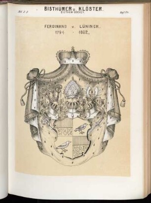 Taf. 134. Bisthum Corvey. - Ferdinand v. Lüninck. 1794 - 1802
