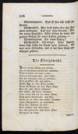 Die Königswahl