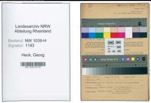 Entnazifizierung Georg Heck , geb. 25.03.1905 (Postbeamter)