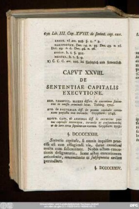 Caput XXVIII. De Sententiae Capitalis Executione.