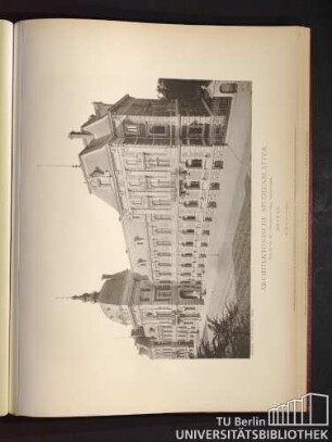 Architektonische Studienblätter. Serie III, No. 143. Erbprinzliches Palais. Strassenansicht. Dessau.