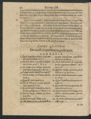 Caput Quartum. De causis impulsivis inquisitionis.
