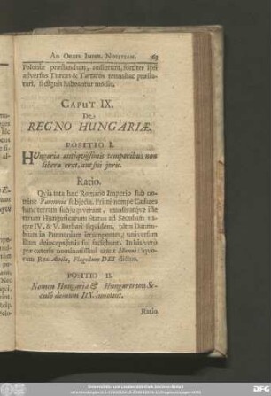 Caput IX. De Regno Hungariae.
