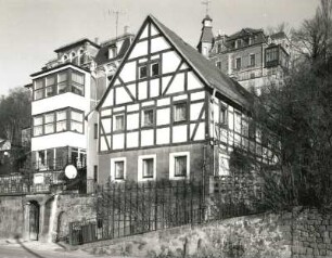 Dresden-Loschwitz, Pillnitzer Landstraße 73, 73 b und 75. Wohnhäuser (1886/1909)