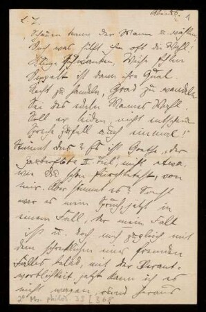 Brief von Franz Rosenzweig an Gertrud Oppenheim