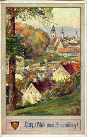 Linz, Postkarte des Deutschen Schulvereins Nr.486