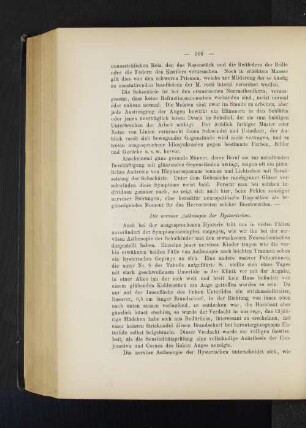 Die nervöse Asthenopie der Hysterischen.