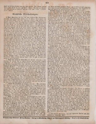 408 Kirchliche Mittheilungen
