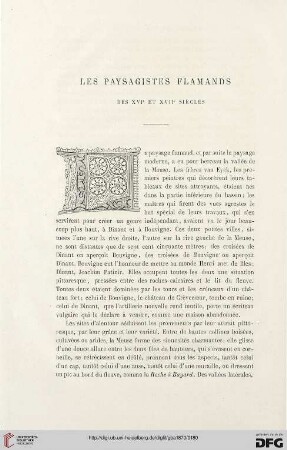 2. Pér. 3.1870: Les paysagistes flamands des XVIe et XVIIe siècles, [1]