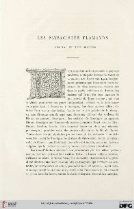 2. Pér. 3.1870: Les paysagistes flamands des XVIe et XVIIe siècles, [1]