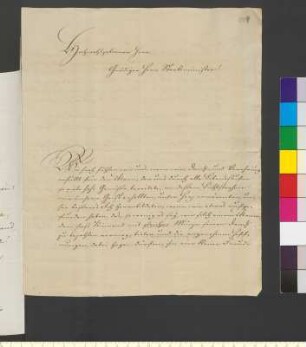 Brief von Küstner, Felix Ferdinand Heinrich an Goethe, Johann Wolfgang von