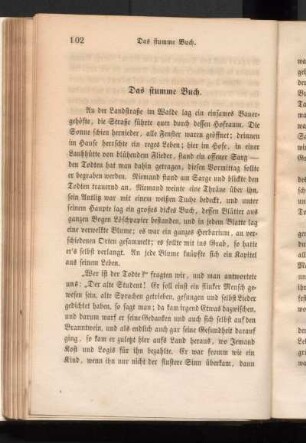 Das stumme Buch.