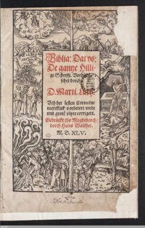 Biblia: Dat ys: De gantze Hillige Schrifft