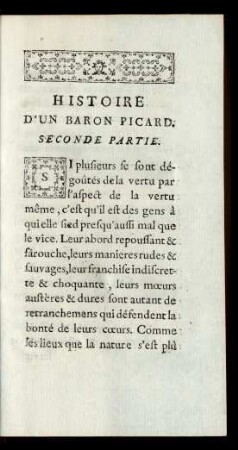 Histoire D'Un Baron Picard. Seconde Partie.