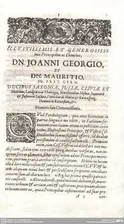 ILLUSTRISSIMIS ET GENEROSISSImis Principibus ac Dominis,...