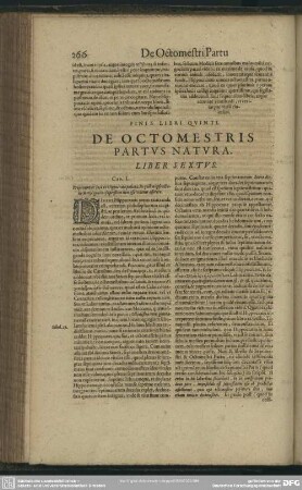 De Octomestris Partus Natura. Liber Sextus