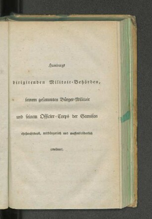 Einige Gedanken zu dem Einen Worte über Hamburgs Kriegspflichtigkeits-Ordnung u. s. w. und zu dem anliegenden Organisations-Plan