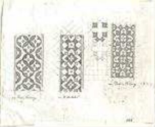 Neureuther, Gottfried von; Florenz (Italien); Ornamentstudien - Dom u. San Michele (Details)
