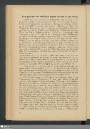 7. Das Flecklein oder Städtlein Nossen bis zum 30jähr. Krieg
