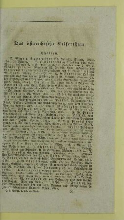 Das oestreichische Kaiserthum