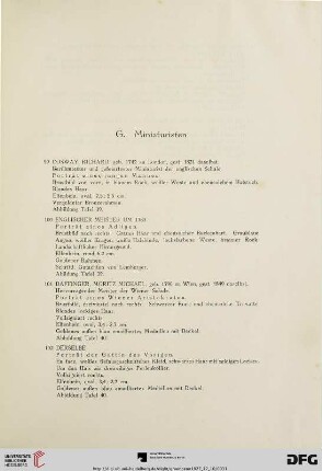 G. Miniaturisten (Nr. 99-104)