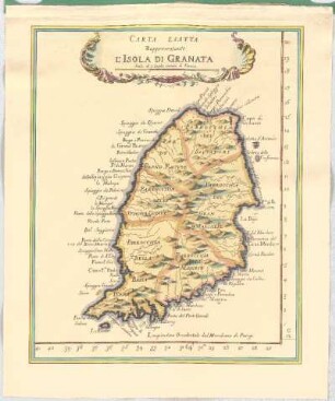 Carta Esatta Rappresentante L'Isola Di Granata