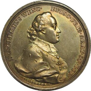 Clemens Wenzeslaus von Sachsen - Auf seine Amtseinführung als Bischof von Freising und Augsburg