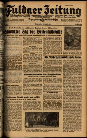 Ausgabe vom Mittwoch, den 13. August 1941.