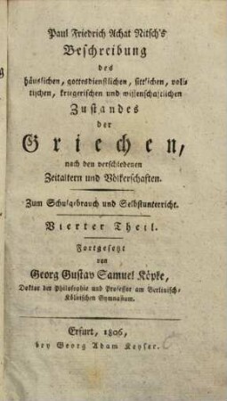 Ueber die Gesetzgebung und Gerichtsverfassung der Griechen