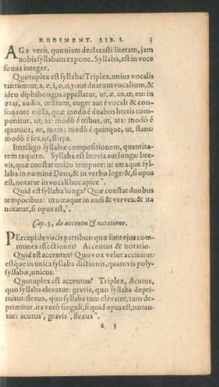 Cap. 3, de accentu & notatione.