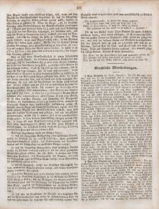 187-188 Kirchliche Mittheilungen