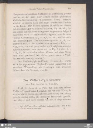 Der Vielfach-Typendrucker von Jean Maurice E. Baudot