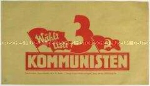 Maueranschlag der KPD zur Reichstagswahl 1932