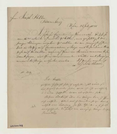 Brief von Anselm Salomon von Rothschild an Joseph Heller