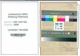 Entnazifizierung Henriette Landwehr , geb. 19.04.1903 ()