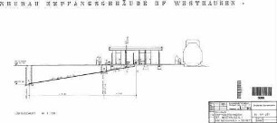 Westhausen: Neubau Empfangsgeb., Entwässerung, Längsschnitt Empfangsgeb.