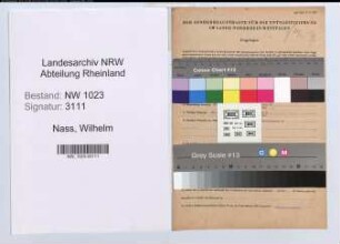 Entnazifizierung Wilhelm Nass , geb. 25.06.1888 (Arzt)